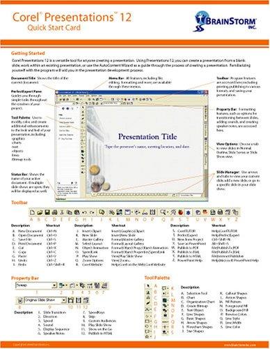 Cover for Corel Presentations 12 Quick Start Card