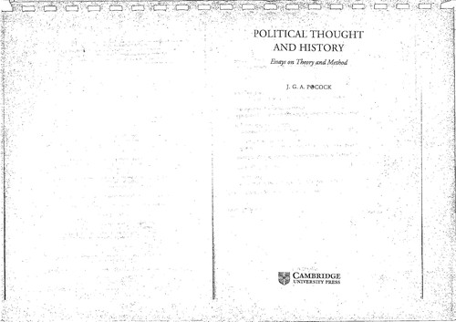 Cover for Political thought and history