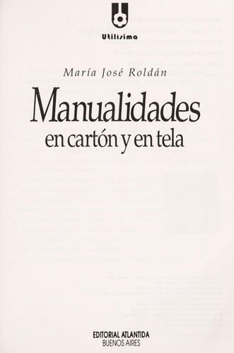 Cover for Manualidades en cartón y en tela