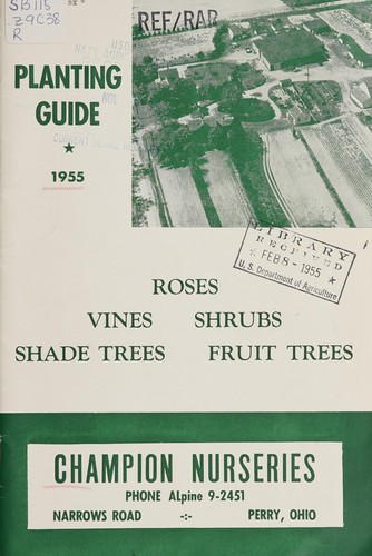 Cover for Planting guide, 1955