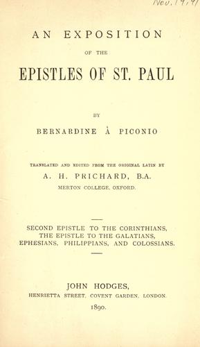 Cover for exposition of the Epistles of St. Paul