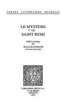 Cover for Le Mystere de Saint Remi