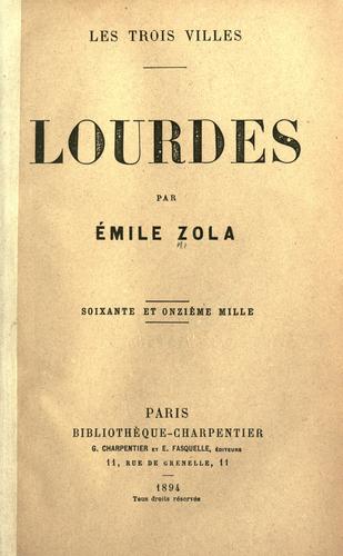 Cover for Lourdes.
