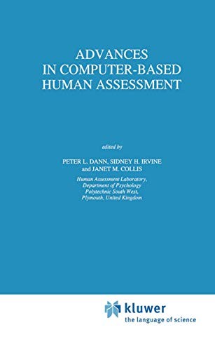 Cover for Advances in Computer-Based Human Assessment