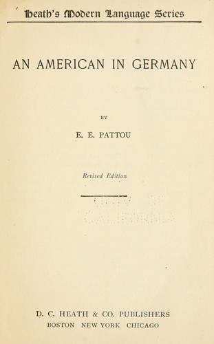Cover for An American in Germany