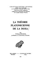 Cover for La théorie platonicienne de la doxa
