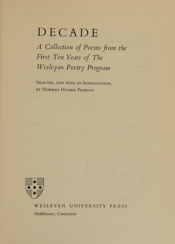 Cover for Decade