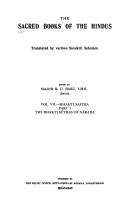 Cover for The Bhakti Sutras of Narada (Sacred Books of the Hindus No. 7, Pt. 1)