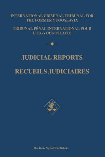 Cover for Judicial Reports (Recueils Judiciaires) 1996 (International Criminal Tribunal for the Former Yugoslavia)