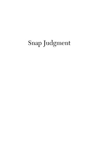 Cover for Snap judgment