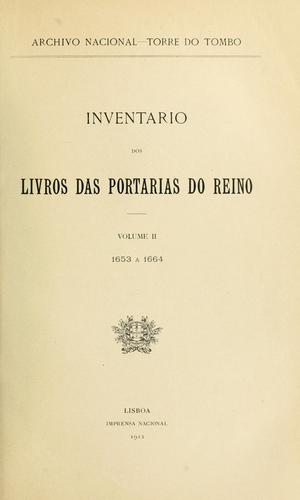 Cover for Inventario dos livros das portarias do Reino