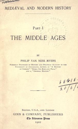 Cover for Mediaeval and modern history.