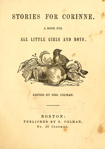 Cover for Stories for Corinne