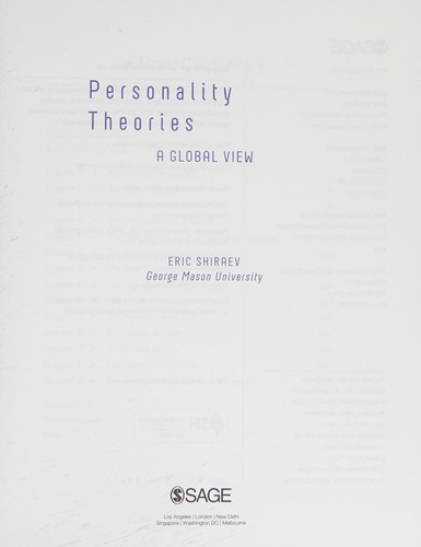 Cover for Personality Theories