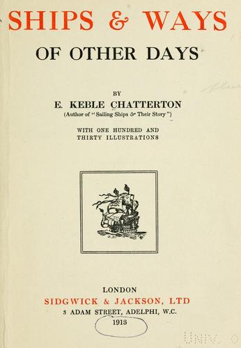 Cover for Ships & ways of other days
