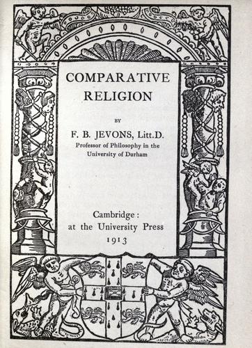 Cover for Comparative religion