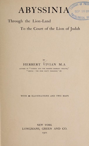 Cover for Abyssinia