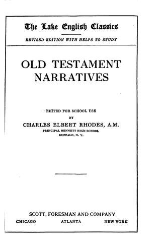 Cover for Old Testament narratives
