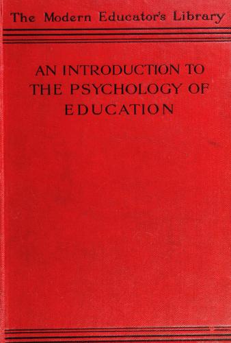 Cover for An introduction to the psychology of education