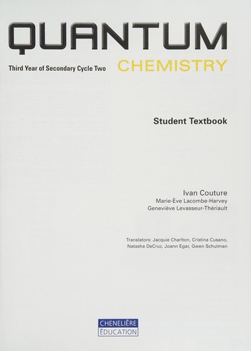 Cover for Quantum : chemistry : third year of secondary cycle two