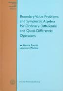 Cover for Boundary value problems and symplectic algebra for ordinary differential and quasi-differential operators