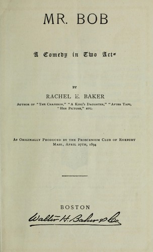 Cover for Mr. Bob