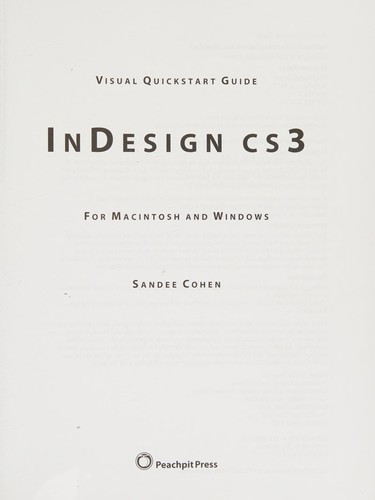Cover for InDesign CS3 for Macintosh and Windows