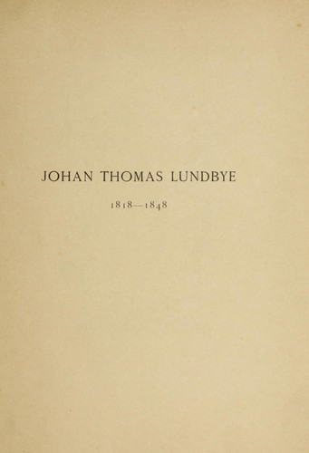 Cover for Johan Thomas Lundbye, 1818-1848