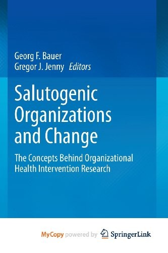 Cover for Salutogenic organizations and change