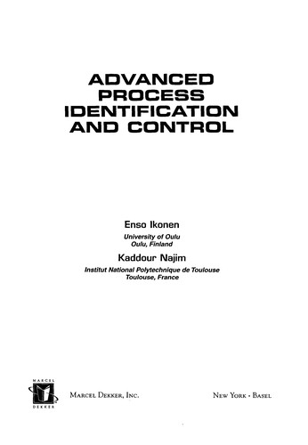 Cover for Advanced process identification and control