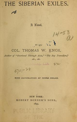 Cover for The Siberian exiles