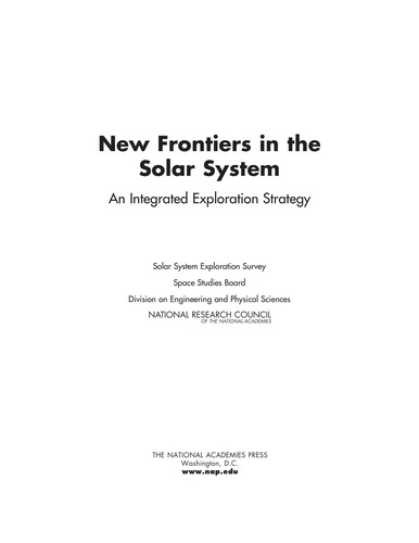 Cover for New frontiers in the solar system