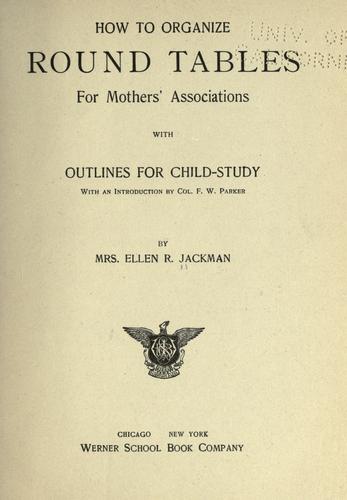 Cover for How to organize round tables for mother's association...