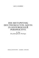 Cover for Die Metaphysik des Thomas von Aquin in historischer Perspektiv