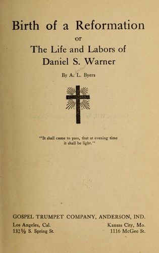 Cover for Birth of a reformation