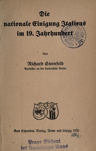 Cover for nationale Einigung Italiens im 19. Jahrhundert.