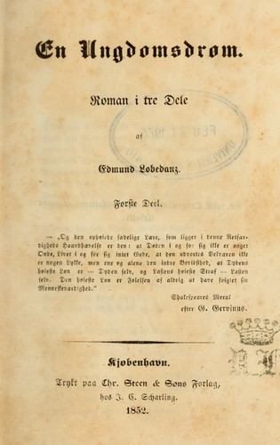 Cover for En ungdomsdrȯm