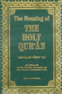 Cover for The meaning of the Holy Quʼran
