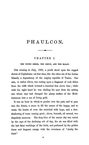 Cover for Phaulcon the adventurer, or, The Europeans in the East