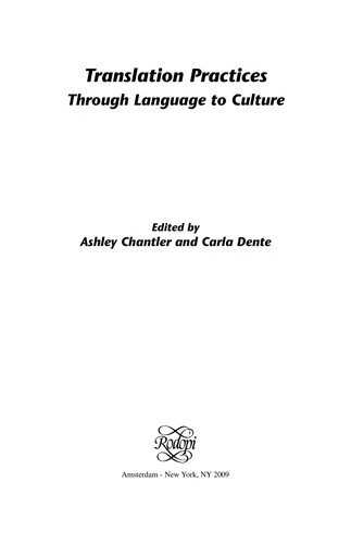 Cover for Translation practices