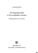 Cover for Der Pygmalion-Stoff in der europäischen Literatur