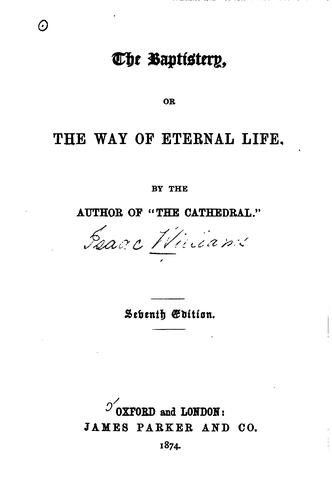 Cover for The Baptistery, Or, The Way of Eternal Life