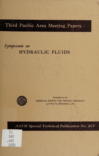 Cover for Symposium on hydraulic fluids