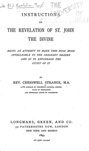 Cover for Instructions on the Revelation of St. John the divine