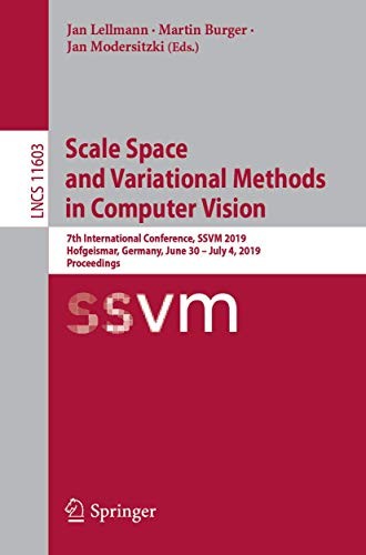 Cover for Scale Space and Variational Methods in Computer Vision