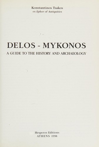 Cover for Delos-Mykonos