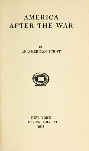 Cover for America after the war