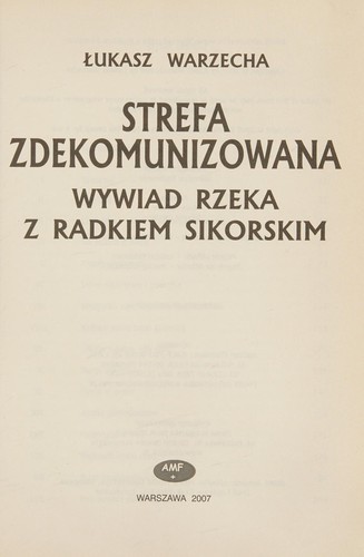 Cover for Strefa zdekomunizowana