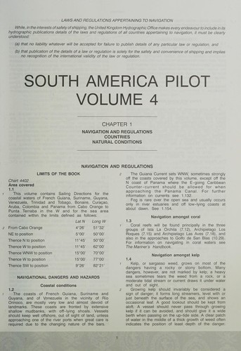 Cover for South American pilot