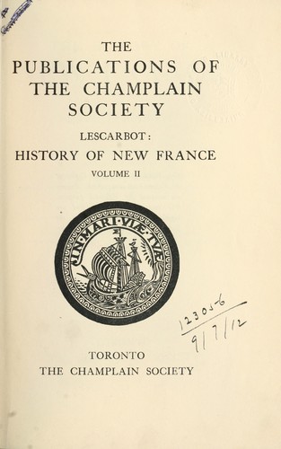 Cover for The history of New France, Volume 2, of 3